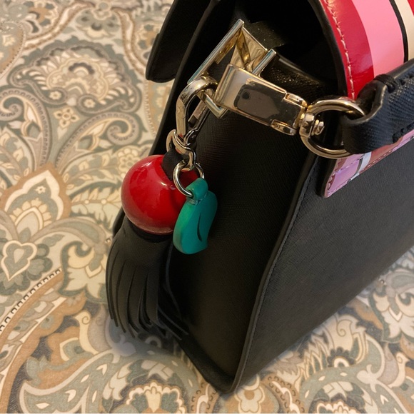 NWOT Rare Kate Spade Ma Cherrie Cafe Leather Satchel Bag - Picture 11 of 16